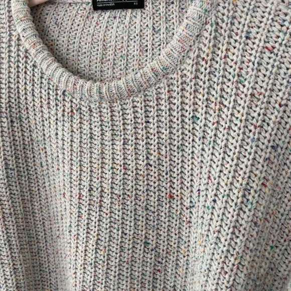 American Apparel Fisherman Sweater White Funfetti - unisex XS - Picture 2 of 3